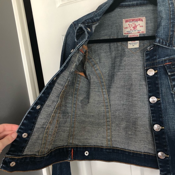 True Religion Dark Blue Denim Jacket XS - Picture 4 of 6